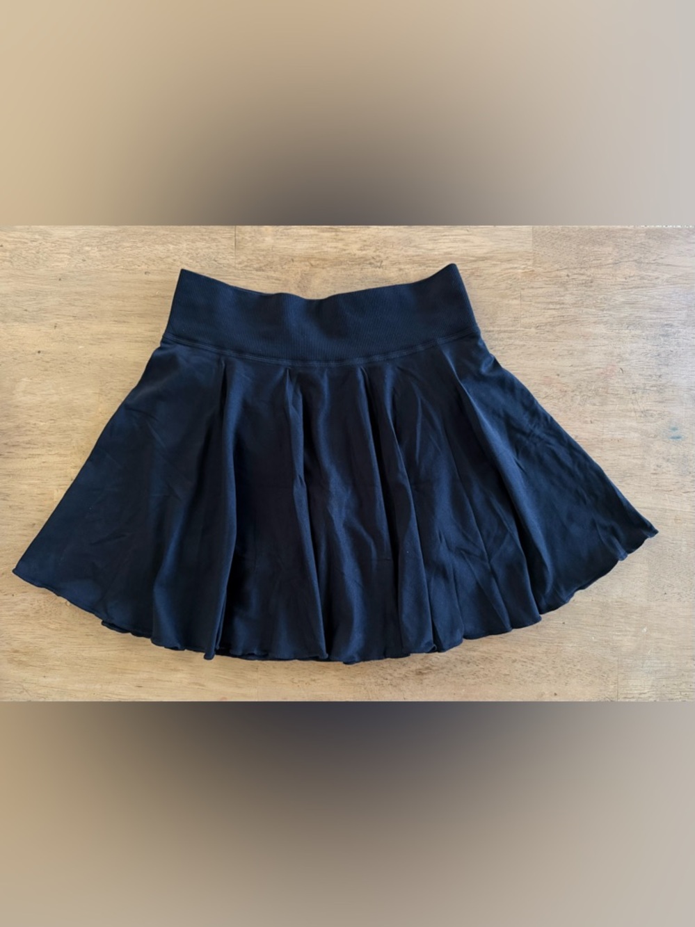 OQQ Women’s A-Line Black Skirt with Shorts